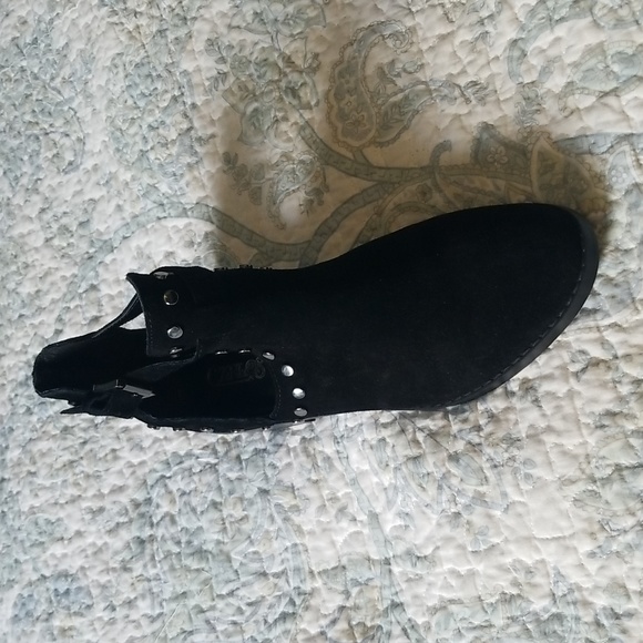 Studded suede Carlos Santana black boots - Picture 2 of 6